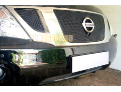 Защита радиатора Nissan Patrol 2010-2013 black низ с FCW PREMIUM