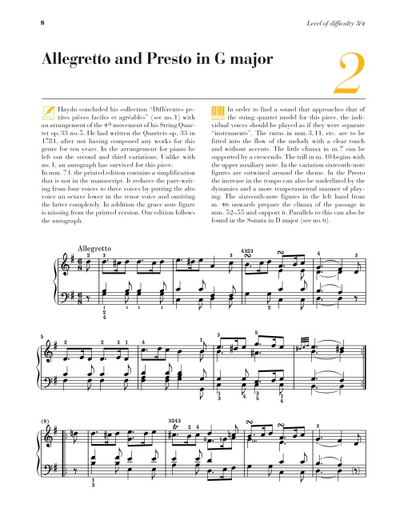 HAYDN  At the Piano - 8 well-known original pieces