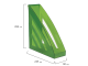 Лоток вертикальный для бумаг BRAUBERG "Office style", 245х90х285 мм, тонированный зеленый, 237284