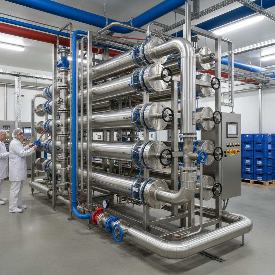 Установка для пастеризации молока на производственном участке