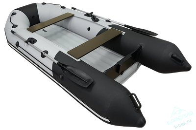 Лодка ПВХ Мастер Лодок Таймень NX3200НДНД "Комби" Св.Серый / Черный