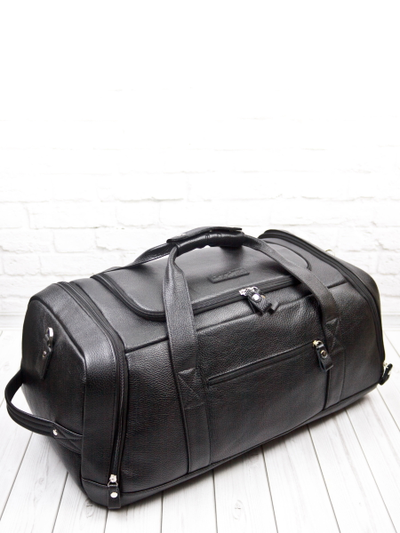 Кожаная дорожная сумка / рюкзак Napoli black 
(арт. 4034-01)