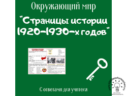 Страницы истории 1920-1930-х годов