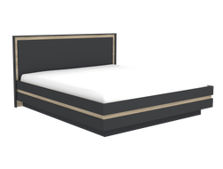 Спальня АНОНА - АНОНА 1 Кровать со стационарным основанием (1800) металл Антрацит/Дуб Сонома