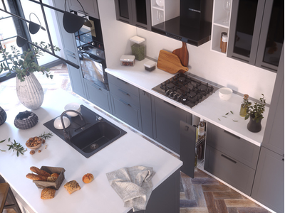 Глетчер Маренго силк модульная кухня