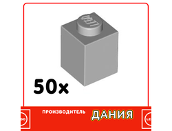 Brick 1 x 1, Light Bluish Gray (30050) / 50 шт.