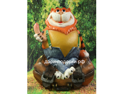 КОТ на чемодане 56*46см  полистоун Россия 5775-016778