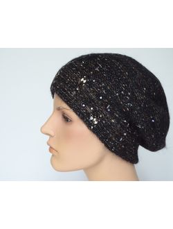 Берет черный Vizio 1010 B Италия с украшениями