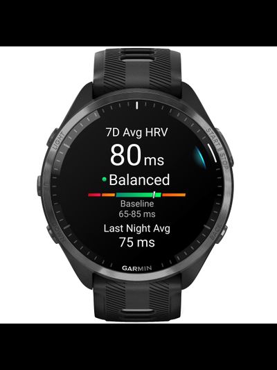 Умные часы Garmin Forerunner 965 Black / Powder Gray DLC Titanium