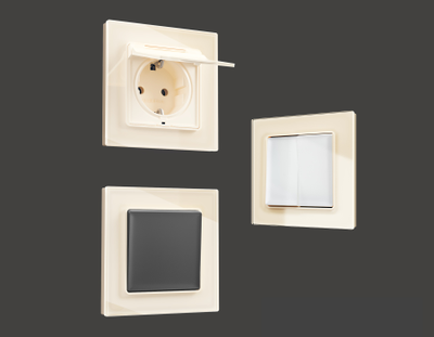 Рамки Бежевое стекло органическое, коллекция PLATOS_4