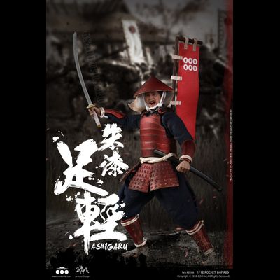 Асигару с яри - Коллекционная фигурка 1/12 PALM EMPIRES - RED ARMOR ASHIGARU (PE008) - COOMODEL