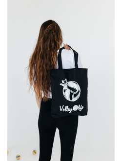 Холщовая сумка черная "МЯЧ"