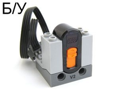 ! Б/У - Electric Power Functions Receiver Unit with Dark Bluish Gray Bottom and Black V2 Print Version 2, Light Bluish Gray (58123bc01 / 6020086 / 6020087 / 6034993) - Б/У