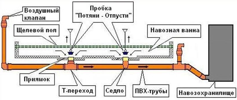 Навозоудаление для свинокомплексов