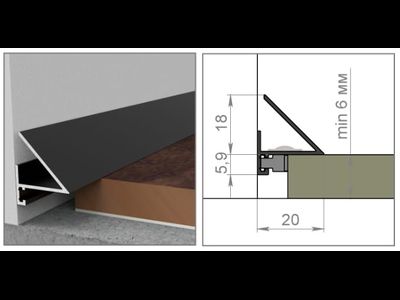 Алюминиевый профиль 4L-2023-TB ANOD Теневой Black | Черный ANOD