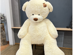 Плюшевый медведь Тони с шарфом кофейный Тони латте 1.3 м