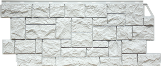 ФАСАДНЫЕ ПАНЕЛИ FINEBER СЕРИЯ «КАМЕНЬ ДИКИЙ» цвет: Мелованный белый