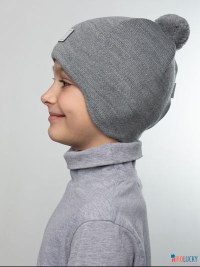 Шапка 24201-02 х/б подклад, серый 52-54