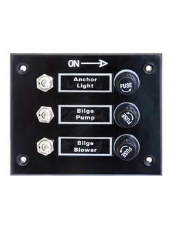 Панель выключателей с предохранителями, 3 тумблера