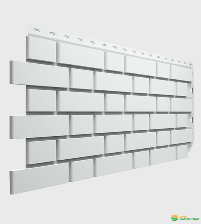 Панель фасадная FLEMISH белый 1095х420 мм, (0,46м2)