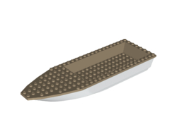 Boat, Hull Unitary 28 x 8 with Tan Top 92710 / 92711, White (92710c04 / 6244672)