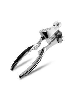 Пресс для чеснока 18 см. с выдавливателем, с прорезиненными ручками