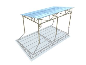 Навес односкатный из нержавеющей стали
