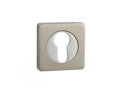 Накладки на цилиндр " VINTAGE" ET02D Матовый никель квадратные