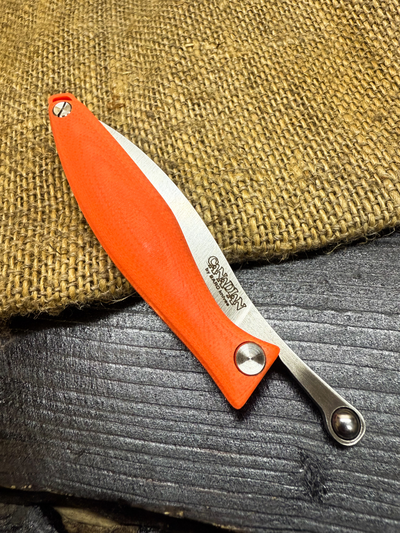 Фрикционный складной нож Канадец Малый сталь AUS10Со, рукоять G10 оранжевый