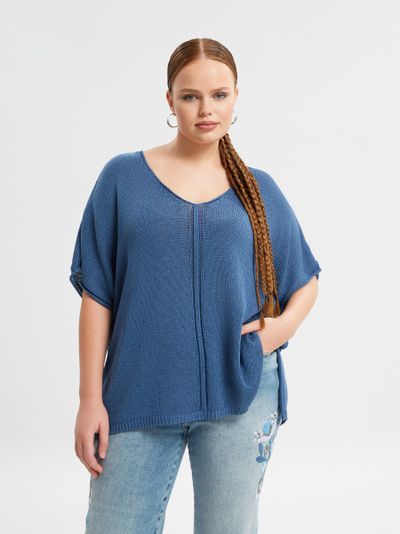 Стильный джемпер для полных женщин