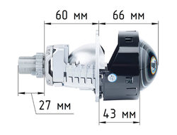 Билед модули Aozoom A19, 3.0 дюйма, 5500K, 58W/50W, крепление 3R и съемное гаечное (комплект, 2шт)