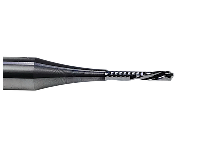 Фреза спиральная по пластику 2x10 s6x50 Z1 HM стружки вниз