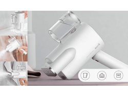 Отпариватель Deerma DEM-HS007, белый, время работы до 5 мин, сухая глажка, горизонтальное отпаривание