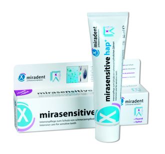 Зубная паста для сверхчувствительных зубов Mirasensitive hap+, Miradent, 50 мл.