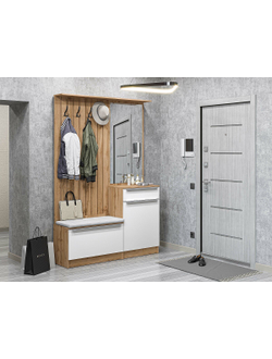 Стиль-02 Silky White/Дуб Вотан