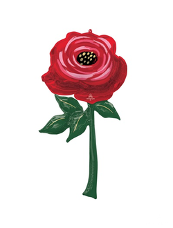 Цветок Роза красная 127см