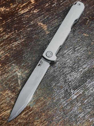 Складной нож Авиационный Single ( ламинат Васильева,  белый G10)