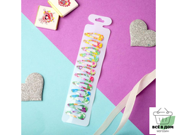 Невидимка для волос "Цветик цветок", набор 12 шт, микс 859362