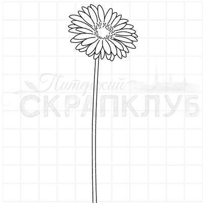 штамп с цветами