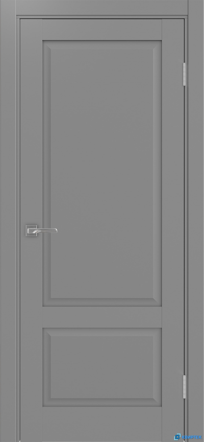 Дверь глухая Оптима Порте царговая экошпон Тоскана 640.11 Серый купить в Челябинске | КВИРТЕК
