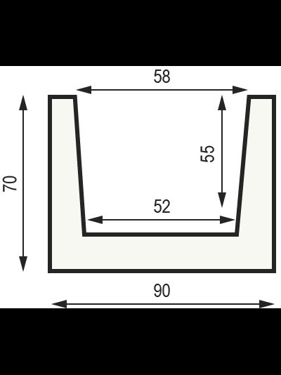 Декоративная балка из полиуретана Country Decor (WOOD LOOK) строганая М9 (90x70) венге