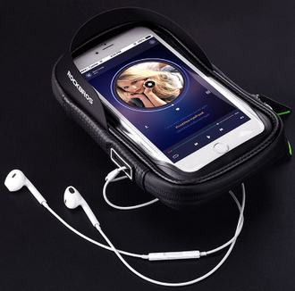 Держатель смартфона RockBros B17, 6", водонепр., черн.
