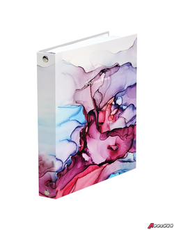 Тетрадь на кольцах А5 (175×215 мм), 240 л., обложка твердый картон, клетка, BRAUBERG, «Акварель». 404096