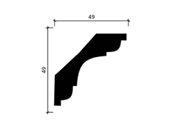 Потолочный плинтус DECOR-DIZAYN DD05, из дюрополимера, под покраску, ударопрочный, 2 метра