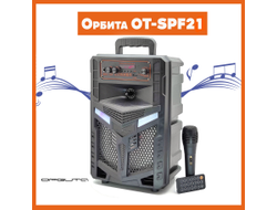 Блютуз колонка портативная караоке OT-SPF21 активная напольная с микрофоном