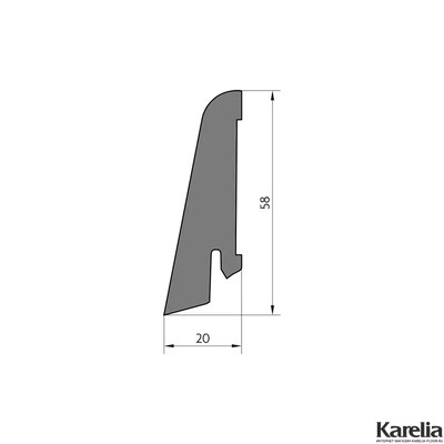 Плинтус напольный Pedross Дуб шпон 58х20х2500 купить в интернет-магазине karelia-floor.ru