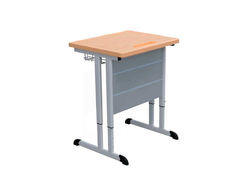 Стол ученический одноместный на плоскоовальной трубе, 700x500x580-820