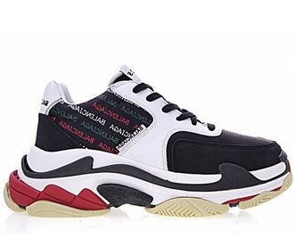 Balenciaga Triple S (БАЛЕНСИАГА) черно-белые 2018 SS женские (36-40)