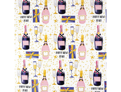 Бумага упаковочная «Новогодние бокалы»