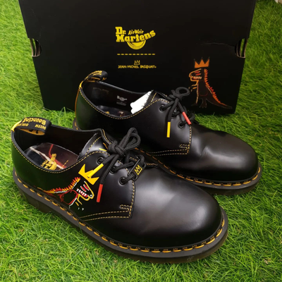 Полуботинки Dr. Martens 1461 Basquiat черные с рисунком